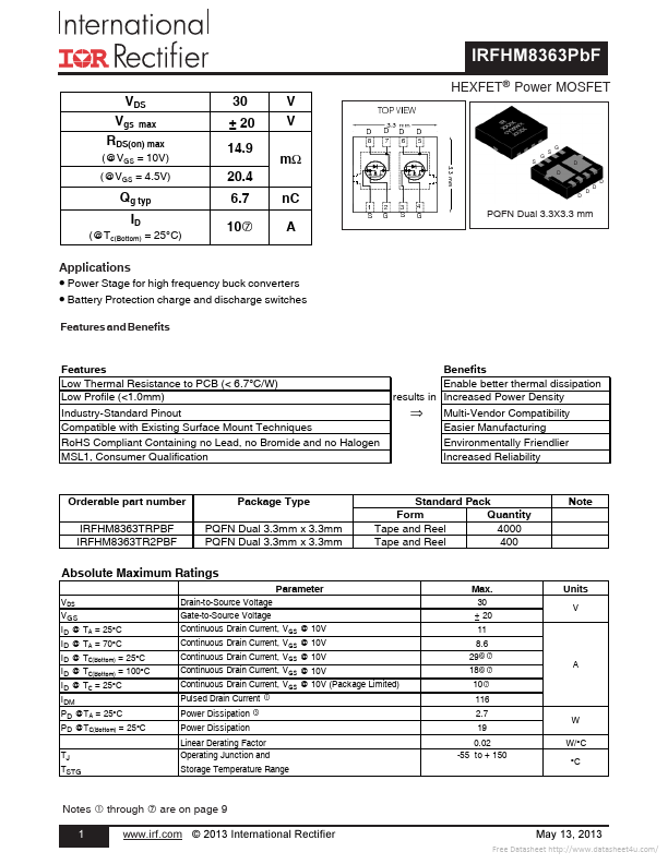 IRFHM8363PBF