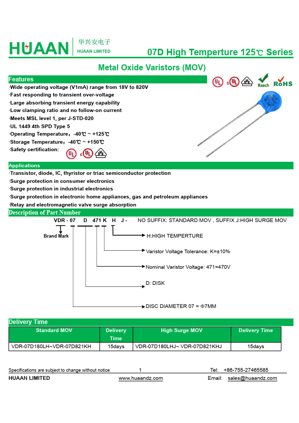 VDR-07D781KHJ