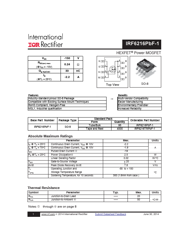 IRF6216PBF-1