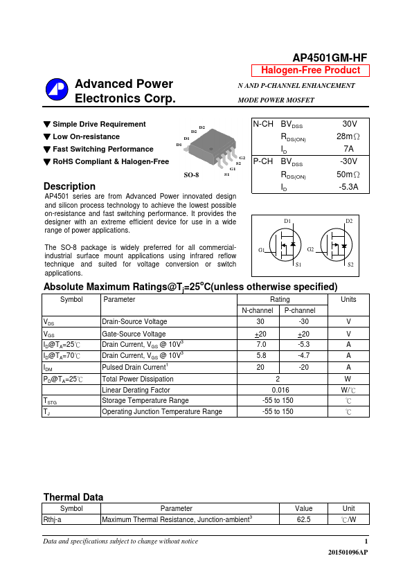 AP4501GM-HF