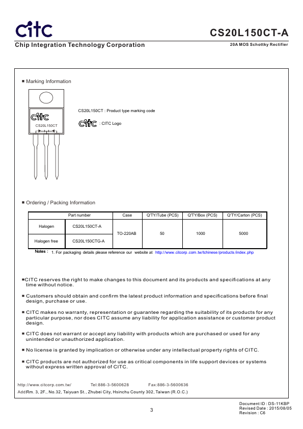 CS20L150CT-A