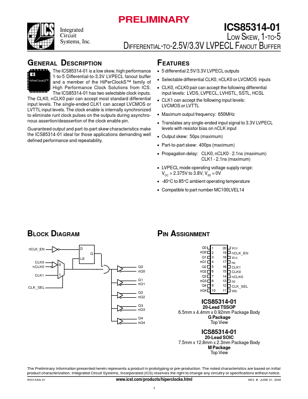 ICS85314-01