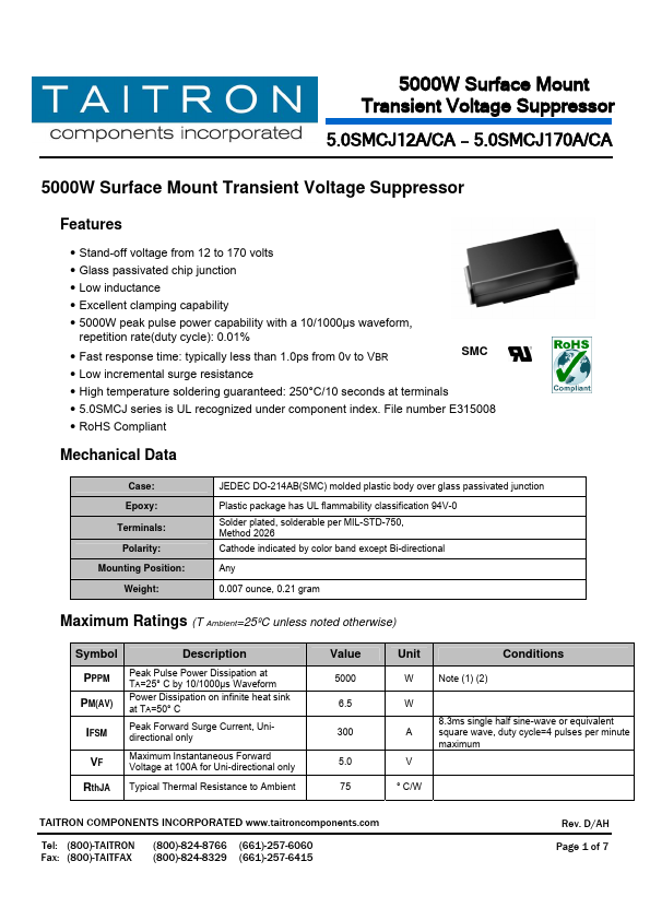 5.0SMCJ100A