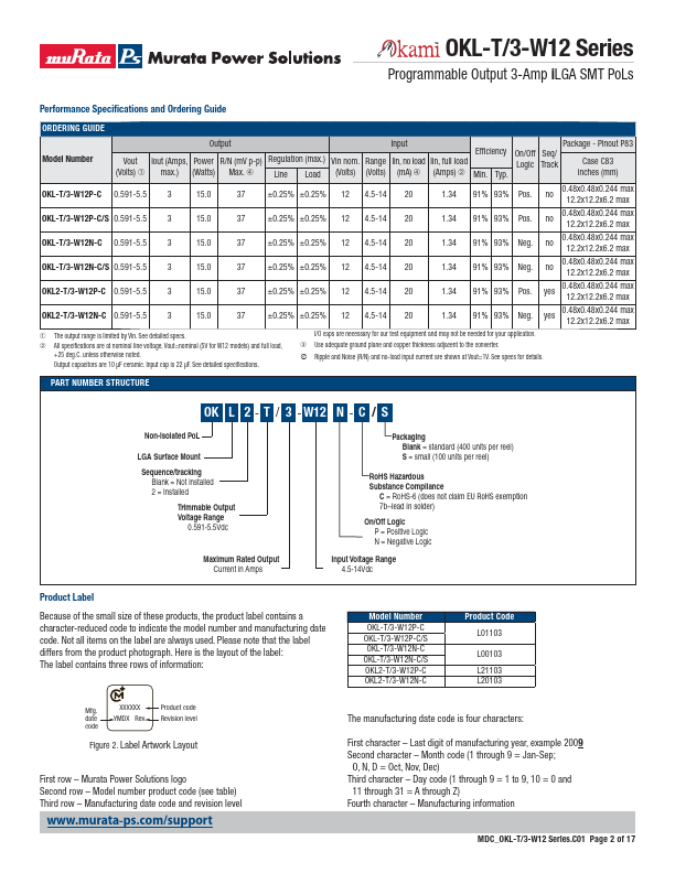 OKL-T-3-W12N-C