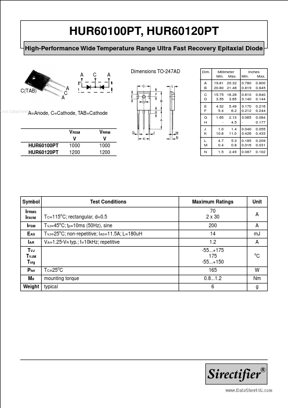 HUR60100PT