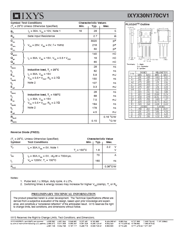 IXYX30N170CV1