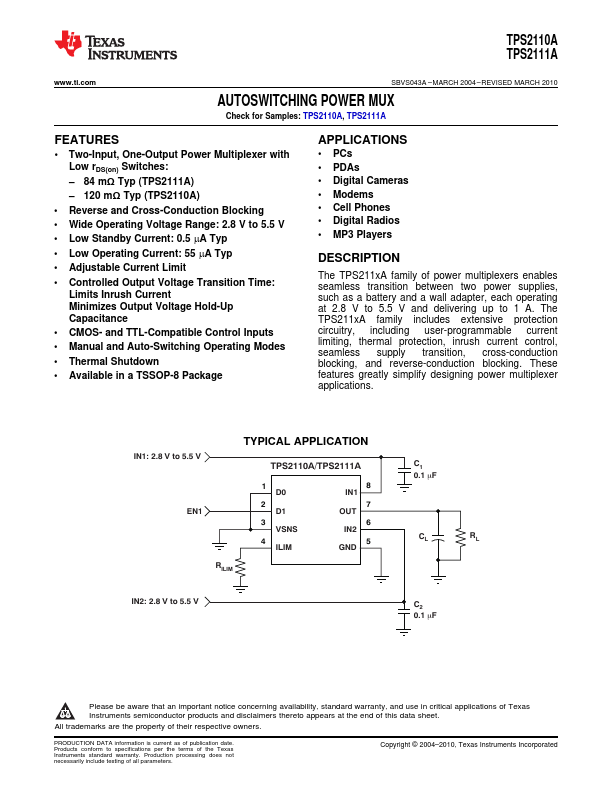 TPS2110A