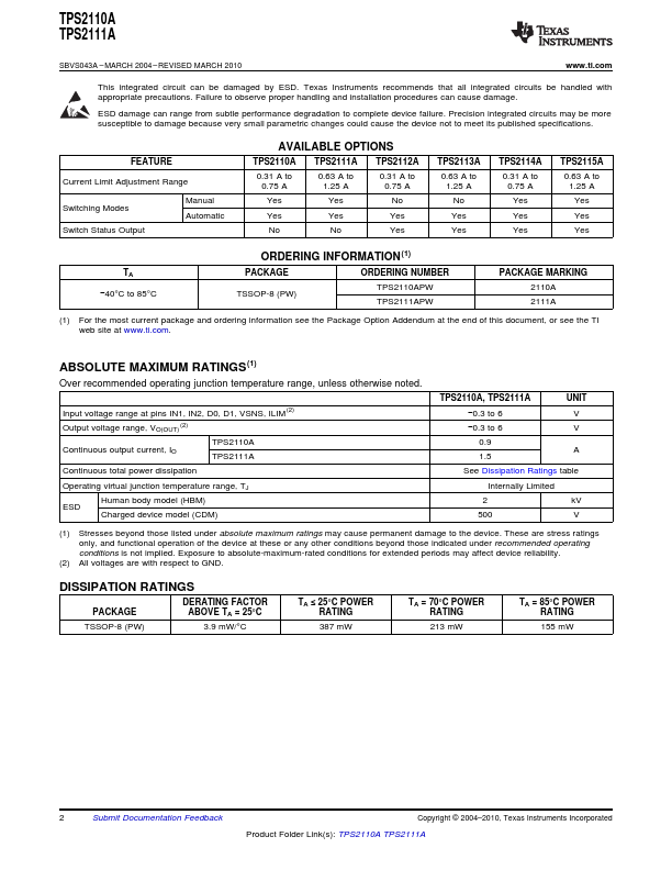 TPS2110A