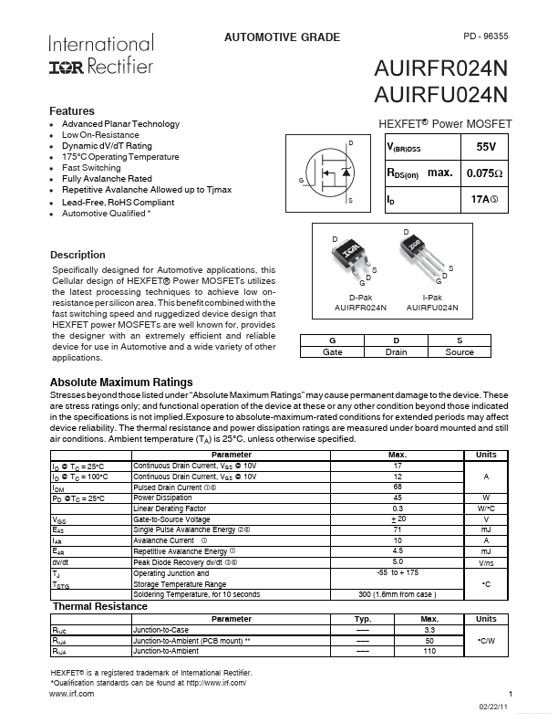 AUIRFR024N