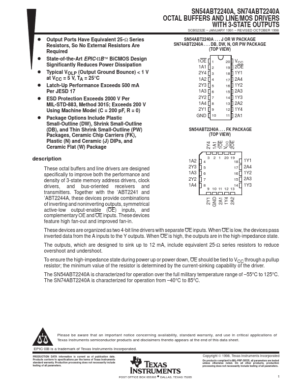 SN54ABT2240A