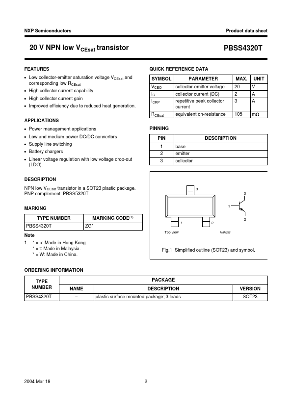 PBSS4320T