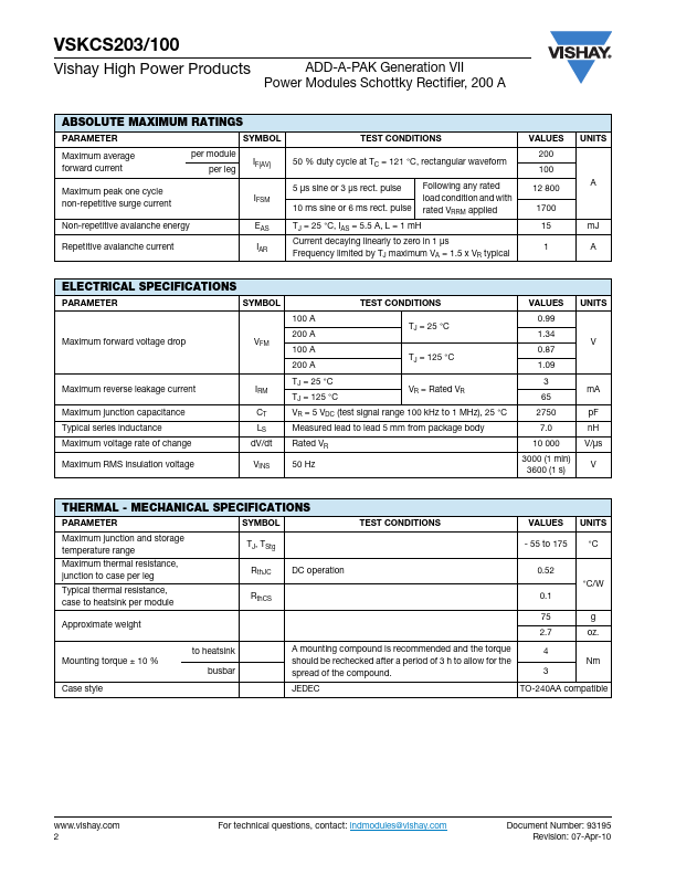 VSKCS203-100