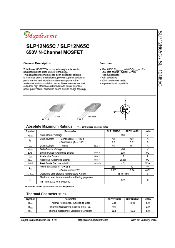 SLF12N65C