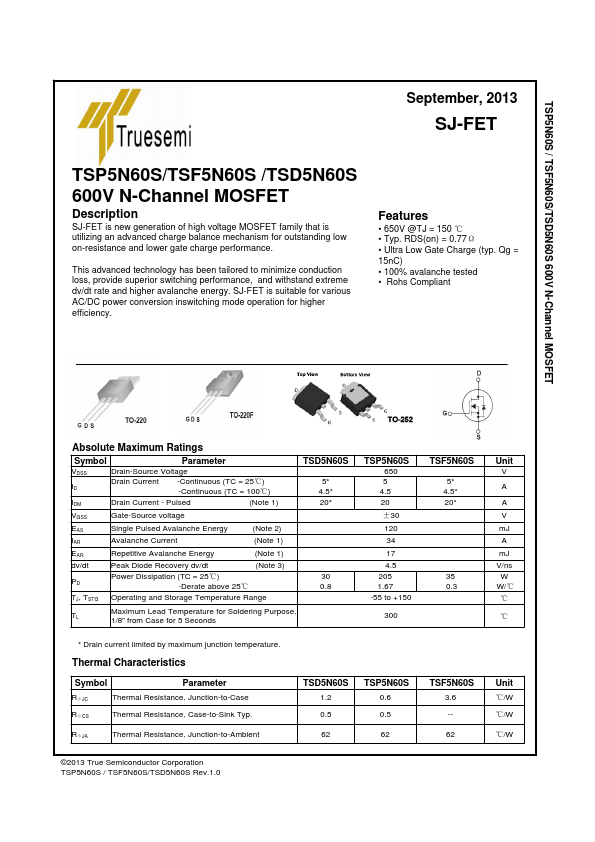 TSP5N60S