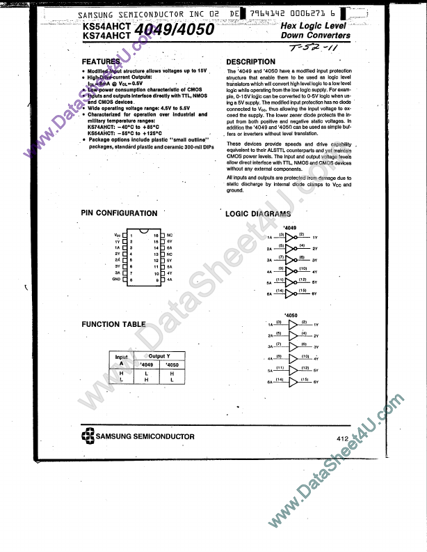 KS74AHCT4049