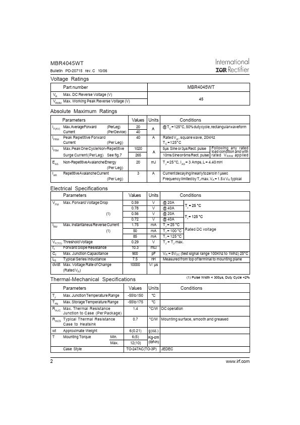 MBR4045WT