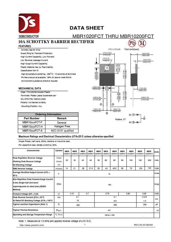 MBR1030FCT