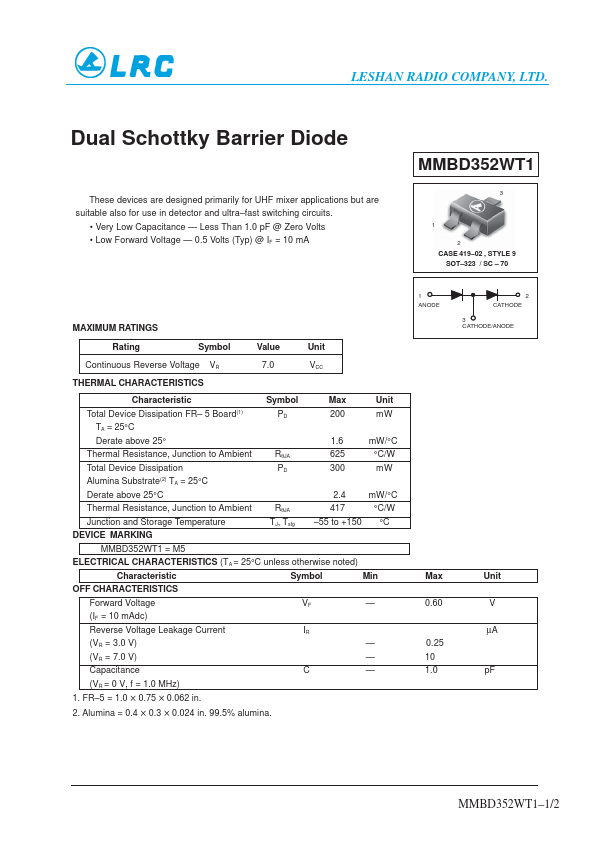 MMBD352WT1