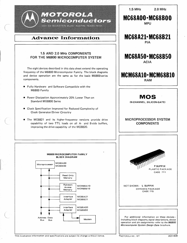 MC68A00