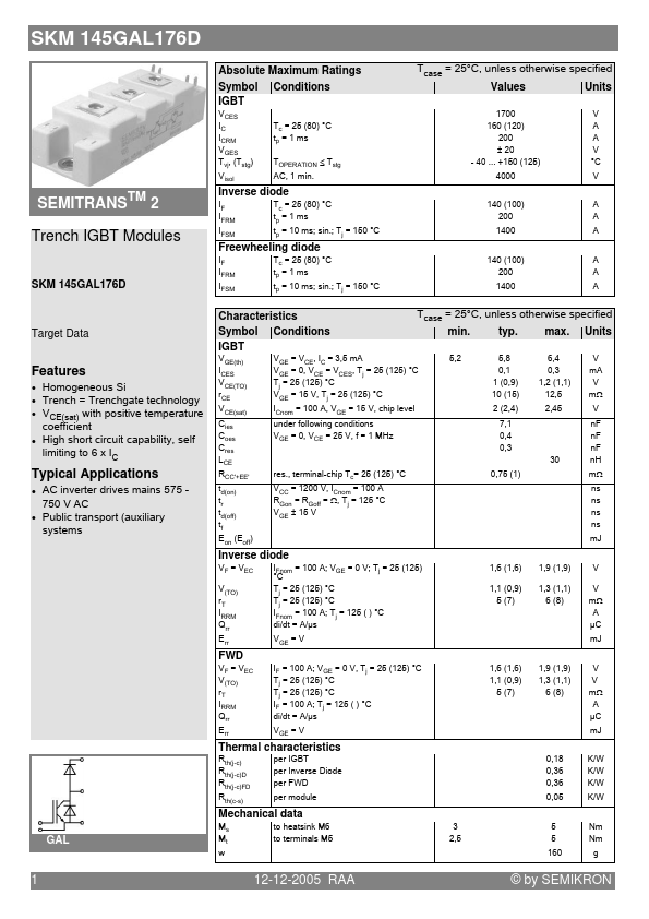 SKM145GAL176D