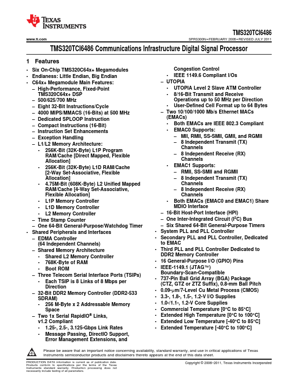 TMS320TCI6486