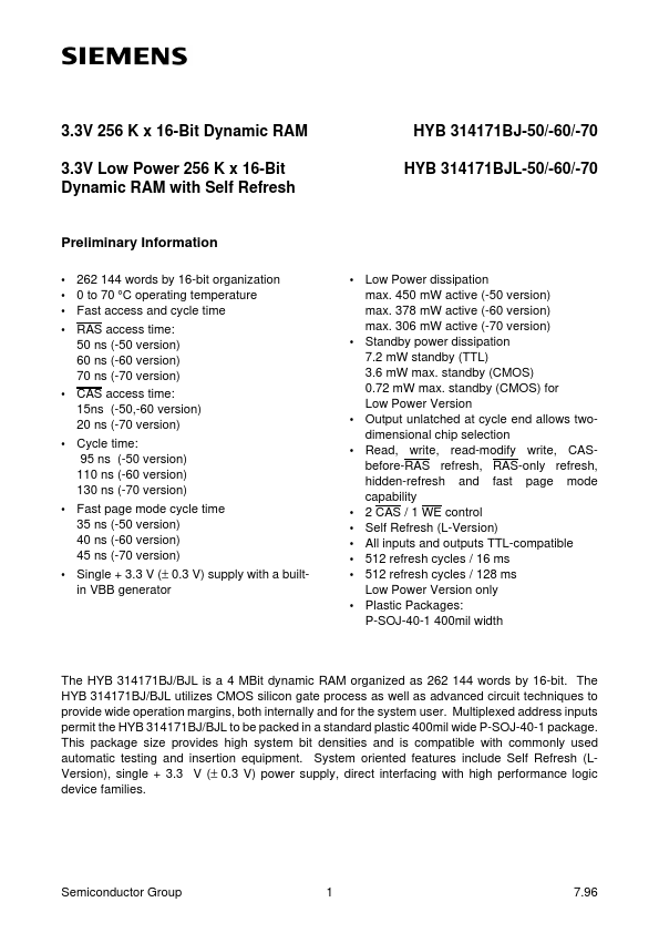 HYB314171BJ-50