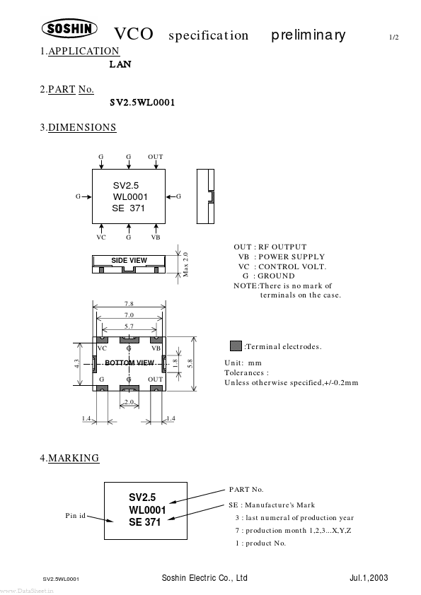 SV2.5WL0001