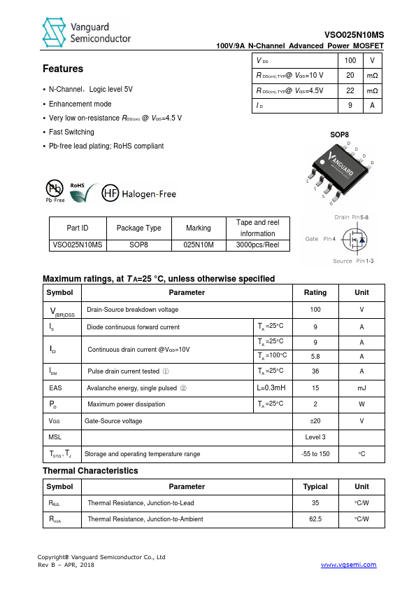 VSO025N10MS