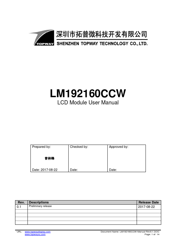 LM192160CCW