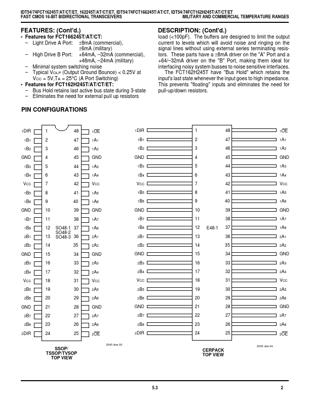 IDT74FCT166245AT