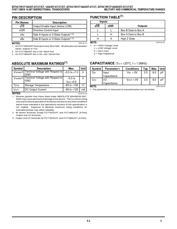 IDT74FCT166245AT