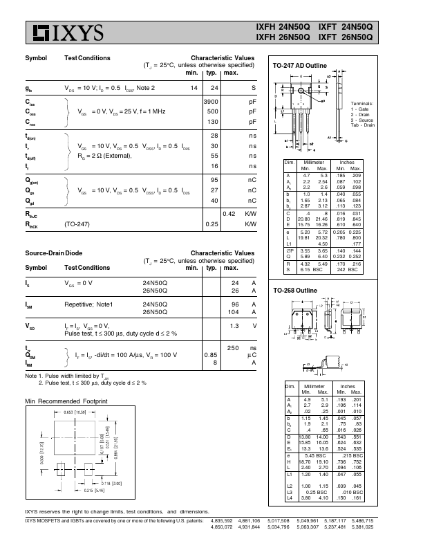 IXFT24N50Q