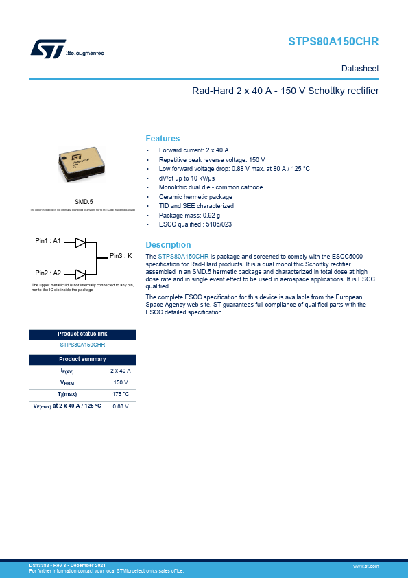 STPS80A150CHR