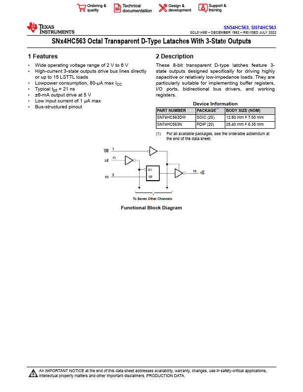 SN54HC563