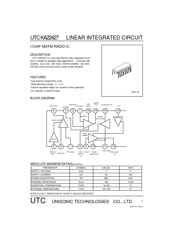 UTCKA22427