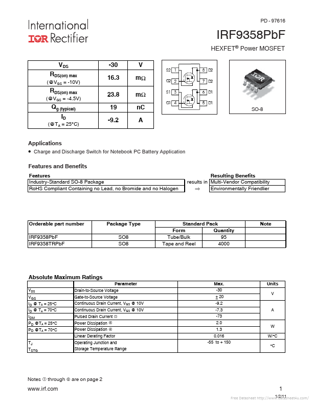 IRF9358PBF