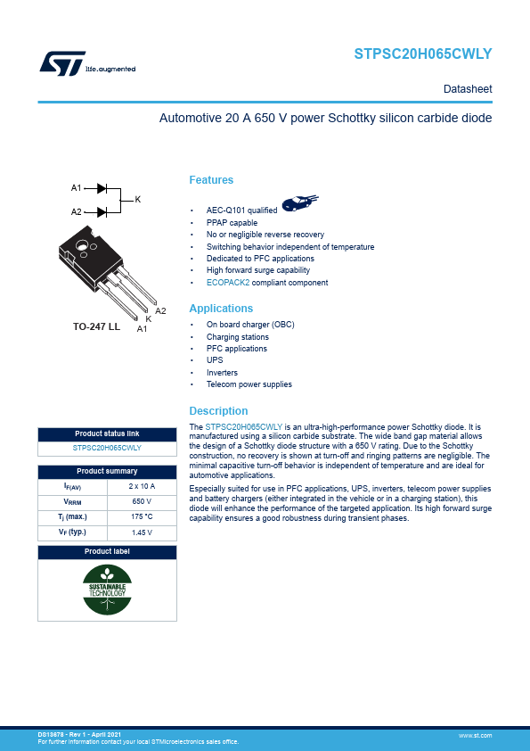 STPSC20H065CWLY