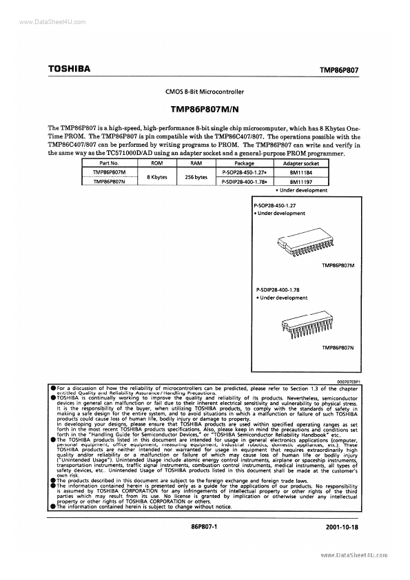 TMP86P807N