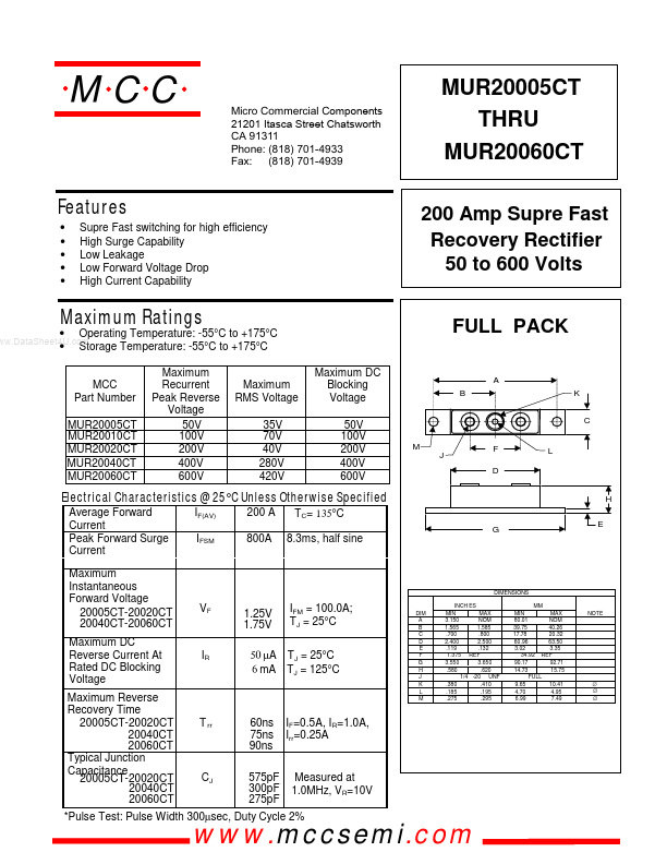 MUR20020CT