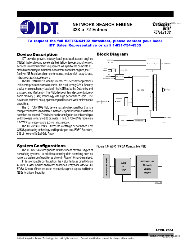 IDT75N43102