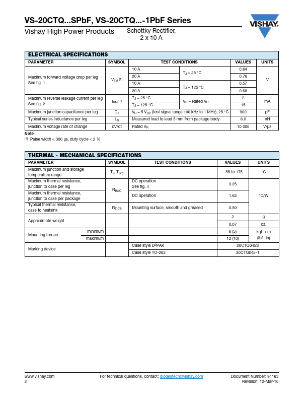 VS-20CTQ035SPbF