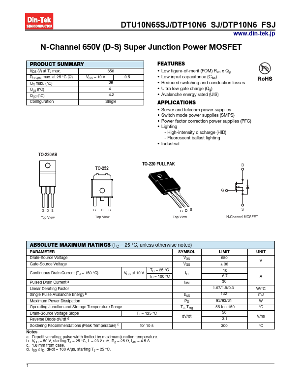 DTP10N65SJ