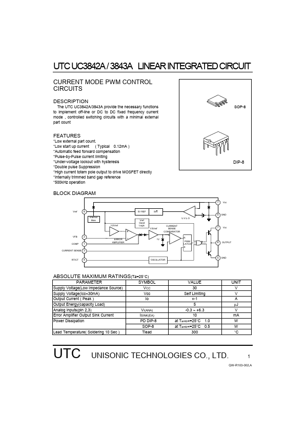 UTCUC3842A