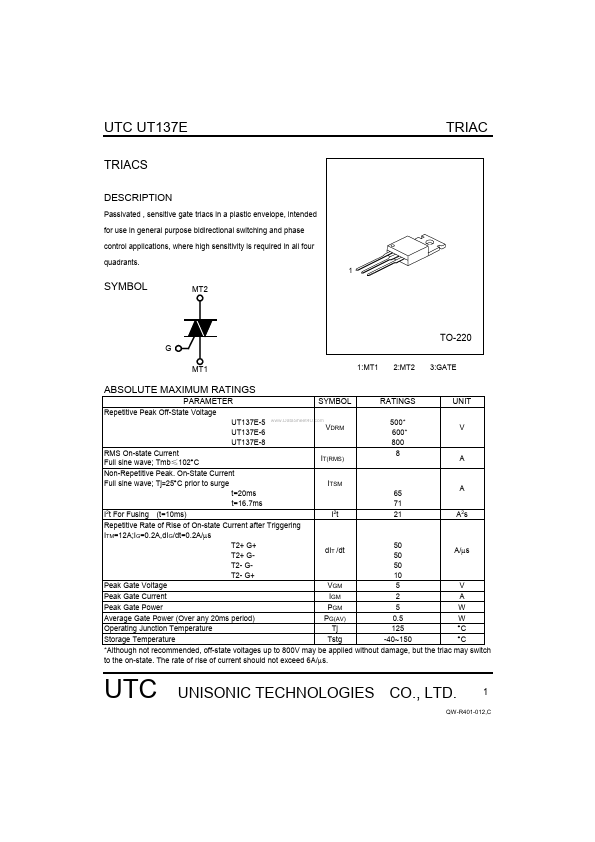 UT137E