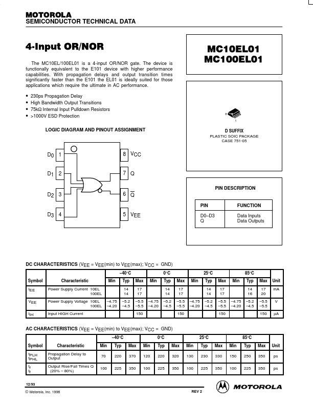 MC10EL01