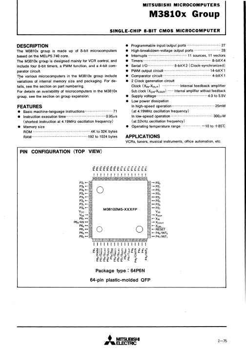 M38102E5-XXXSP