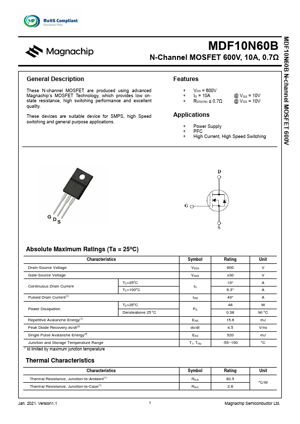 MDF10N60B