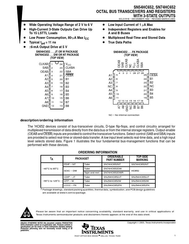 SN74HC652