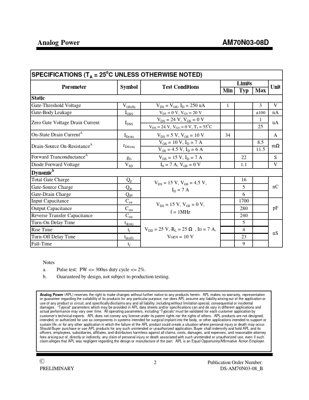 AM70N03-08D