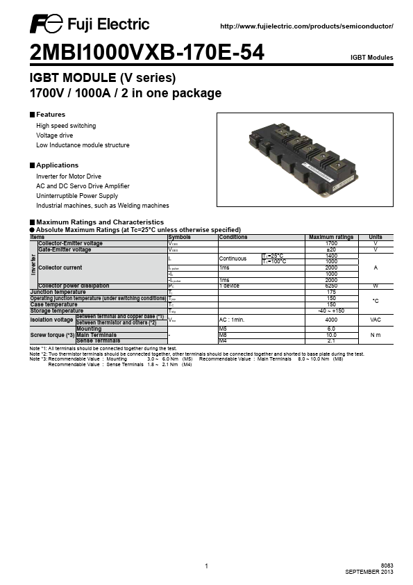 2MBI1000VXB-170E-54